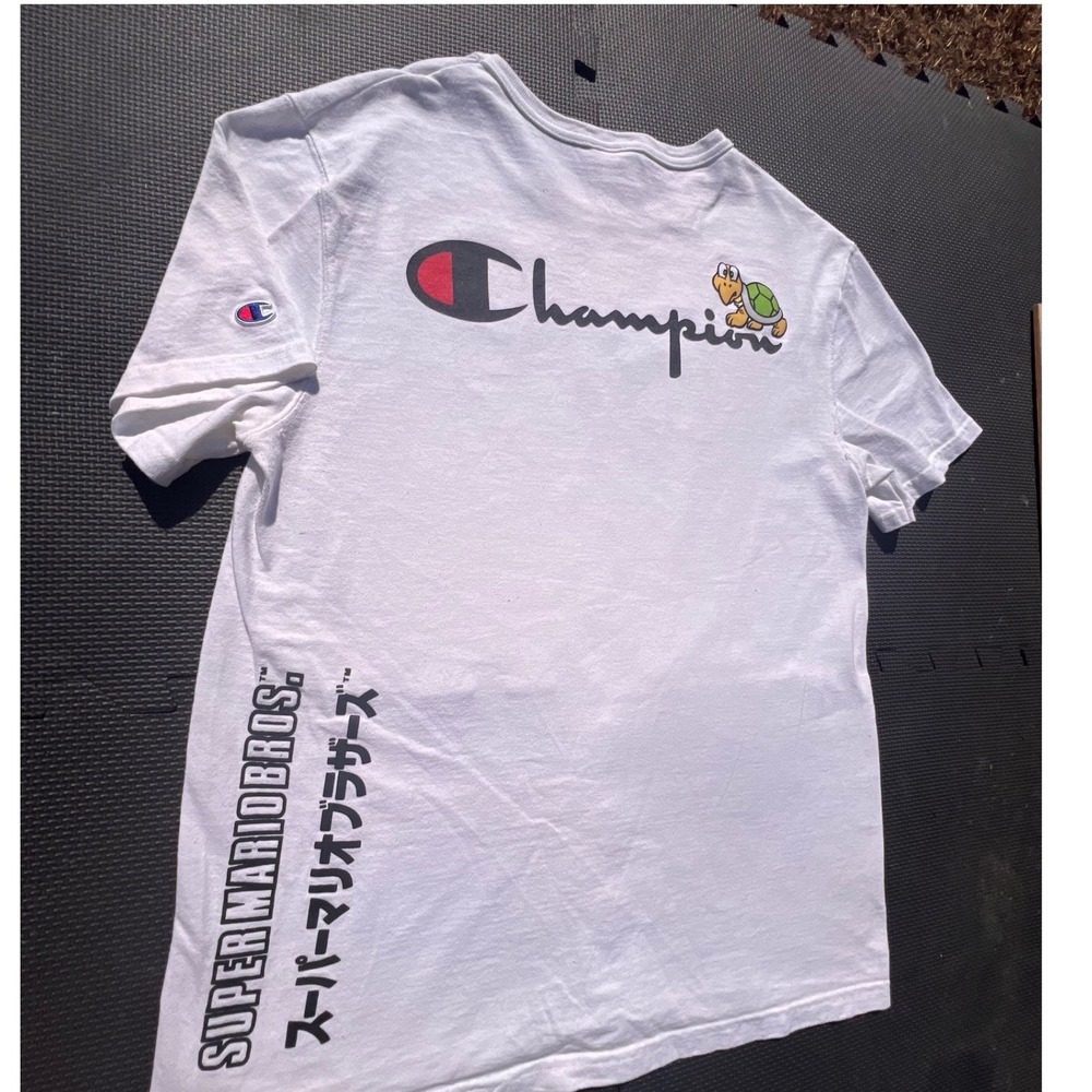 Champion x Super Mario Bros T Shirt‎ Graphic Tee Koopa Paratroopa White med
